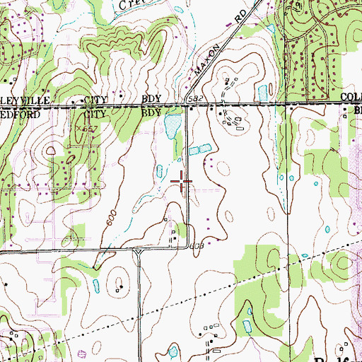 Topographic Map of Woodland Heights Baptist Church, TX