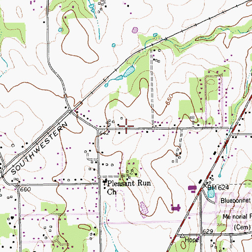 Topographic Map of Good Shepherd Catholic Community Church, TX
