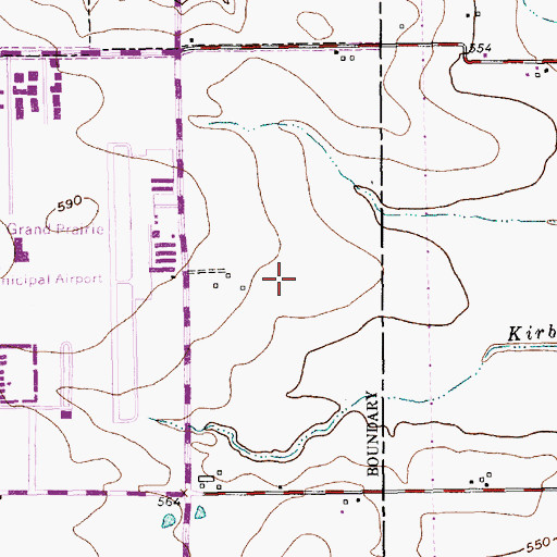 Topographic Map of Open Door Baptist Church, TX
