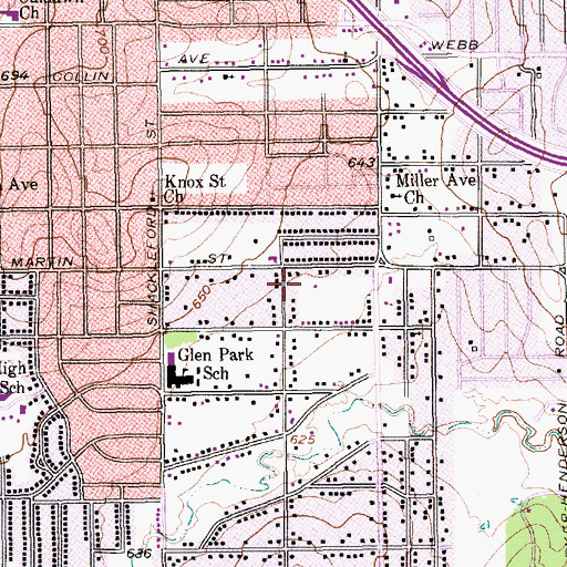 Topographic Map of Philemon Missionary Baptist Church, TX