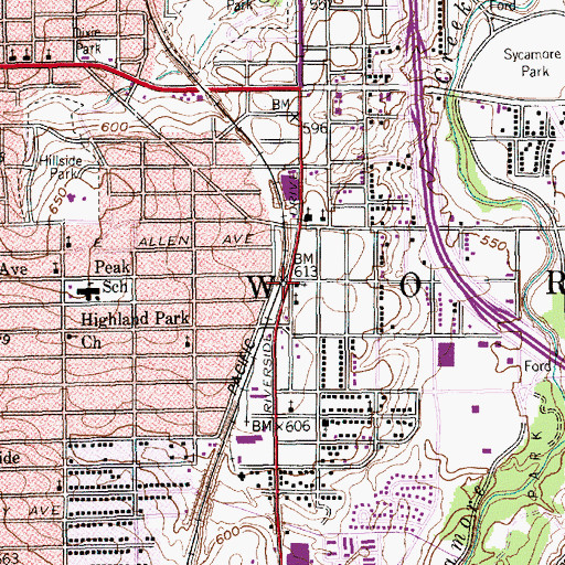Topographic Map of Pilgrim Galilee Baptist Church, TX