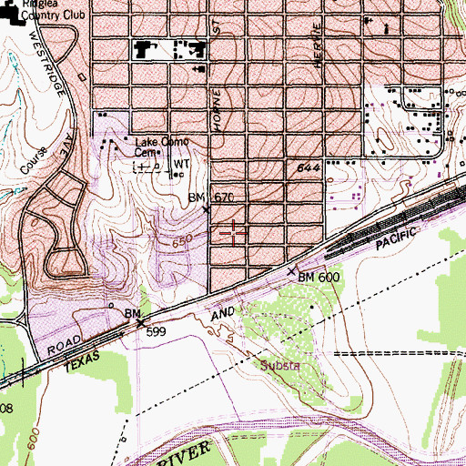 Topographic Map of Pilgrim Rest Baptist Church, TX
