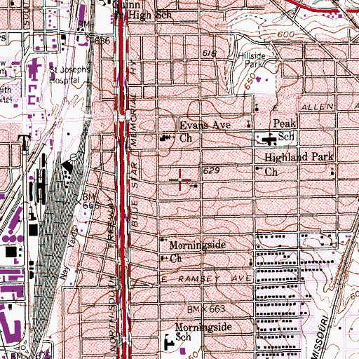 Topographic Map of Pilgrim Rest Missionary Baptist Church, TX