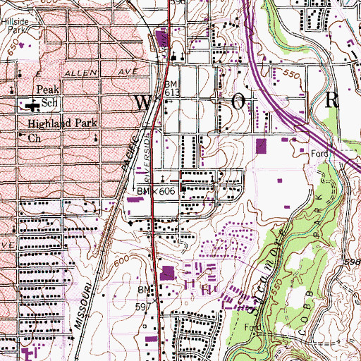 Topographic Map of Pleasant Home Baptist Church, TX