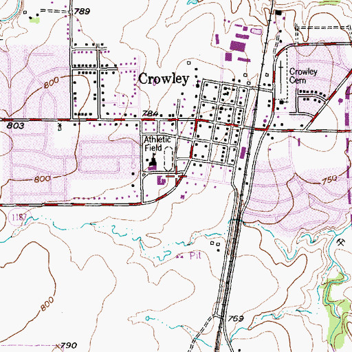 Topographic Map of Pleasantview Baptist Church, TX