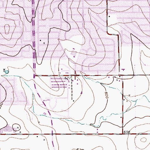Topographic Map of Primera Iglesia Bautista Church, TX
