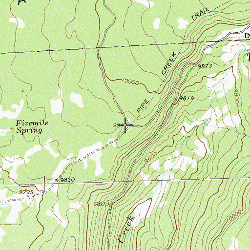 Topographic Map of Pipe Creek Trail, CO