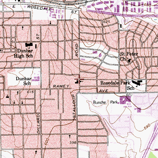 Topographic Map of Providence Baptist Church, TX