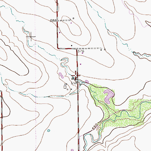 Topographic Map of Regency Baptist Church, TX