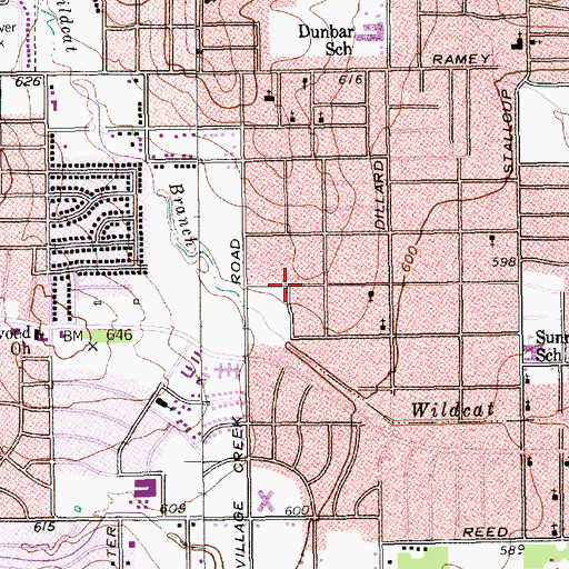 Topographic Map of Riteway Missionary Baptist Church, TX