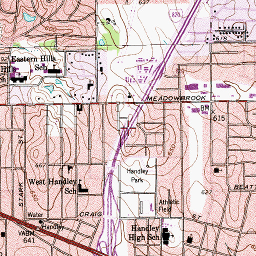 Topographic Map of New Victorious Baptist Church, TX