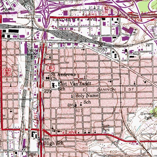 Topographic Map of Newlife Baptist Church, TX
