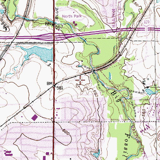 Topographic Map of North Richland Hills Baptist Church, TX