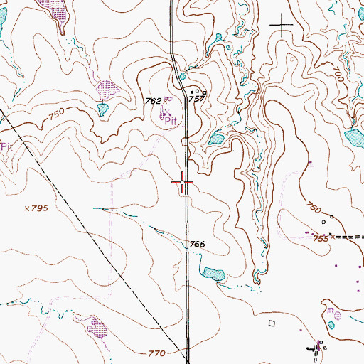 Topographic Map of Northridge Baptist Church, TX