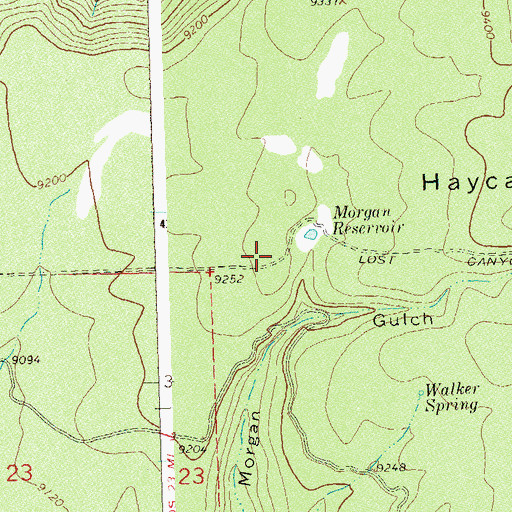 Topographic Map of Lost Canyon Stock Driveway, CO