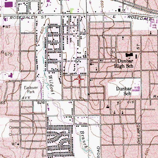 Topographic Map of Saint Paul Missionary Baptist Church, TX