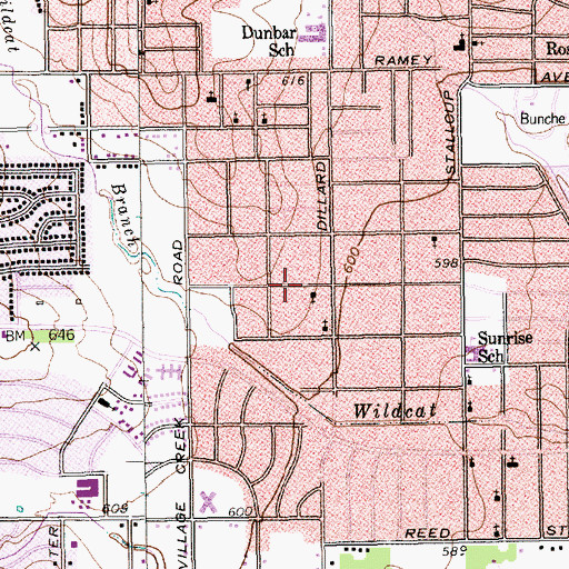Topographic Map of Saint Paul Reform Baptist Church, TX
