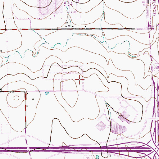 Topographic Map of Solid Rock Baptist Church, TX