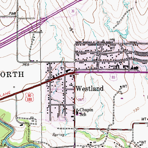 Topographic Map of Longvue Baptist Church, TX