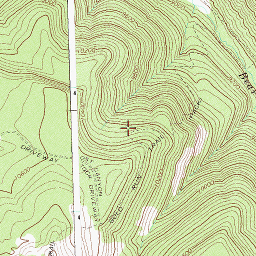 Topographic Map of Gold Run Trail, CO