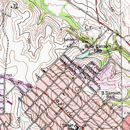 Topographic Map of Maranatha Baptist Church, TX