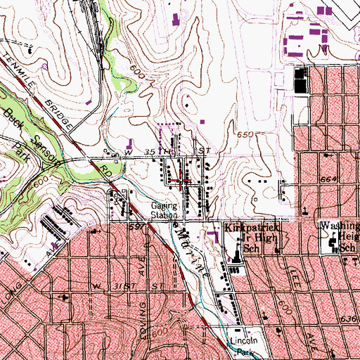 Topographic Map of Mars Hill Baptist Church, TX