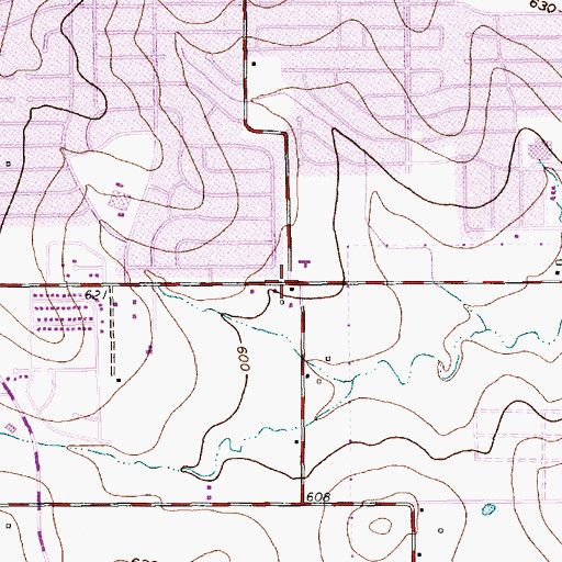 Topographic Map of Mayfield Road Baptist Church, TX