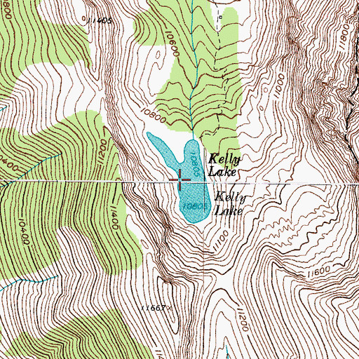 Topographic Map of Kelly Lake, CO