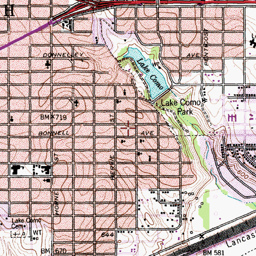 Topographic Map of Mount Morriah Baptist Church, TX