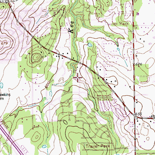 Topographic Map of Heritage Baptist Church, TX