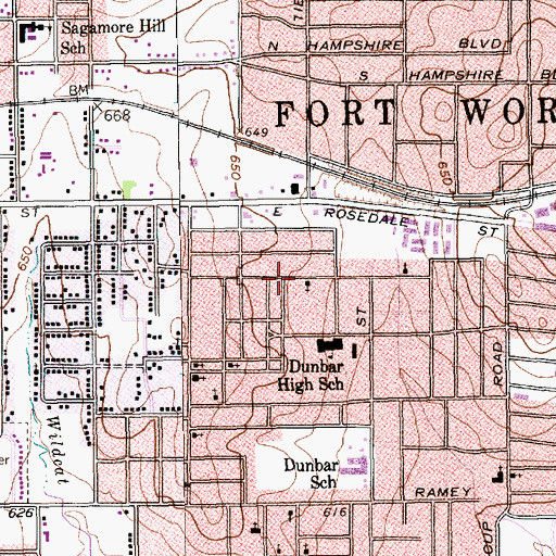 Topographic Map of Holy Way Baptist Church, TX