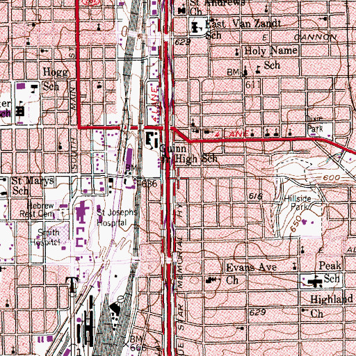 Topographic Map of Jerusalem Missionary Baptist Church, TX