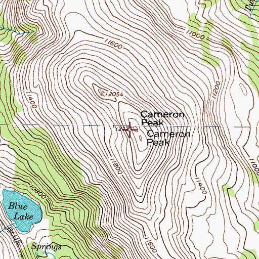 Topographic Map of Cameron Peak, CO