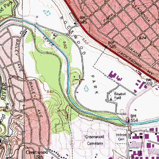 Topographic Map of Korean Baptist Church of Fort Worth, TX
