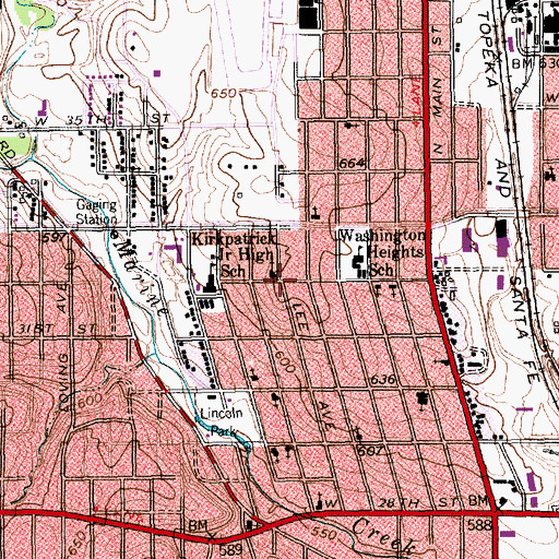 Topographic Map of Lee Avenue Baptist Church, TX