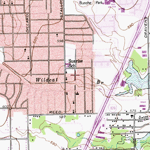 Topographic Map of New Bethany Baptist Church, TX
