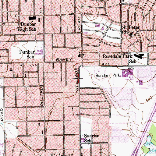 Topographic Map of New Galilee Missionary Baptist Church, TX