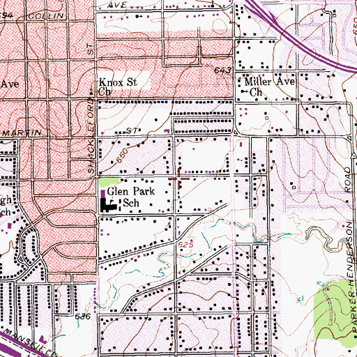 Topographic Map of New Golden Gate Baptist Church, TX