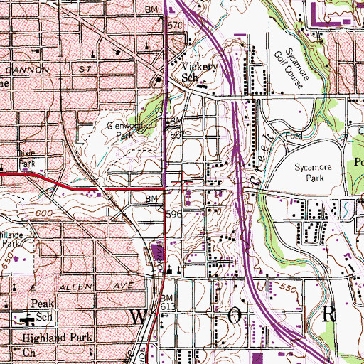 Topographic Map of New Jerusalem Baptist Church, TX