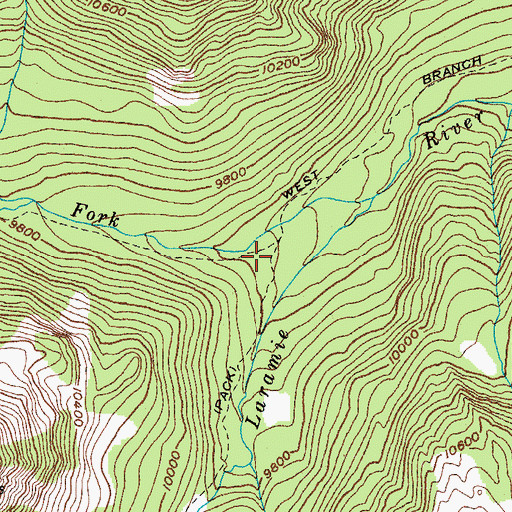 Topographic Map of West Branch Trail, CO