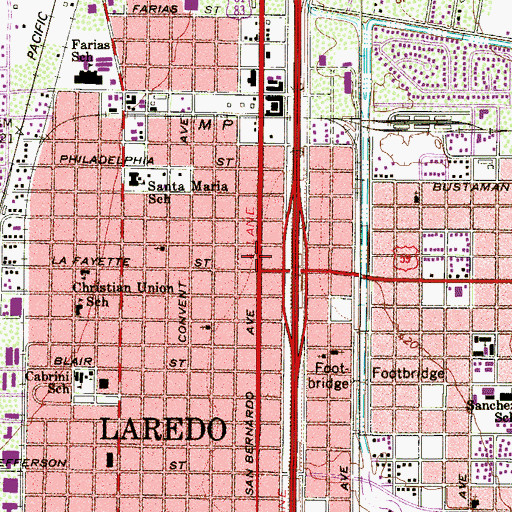 Topographic Map of Lighthouse Assembly of God Church, TX