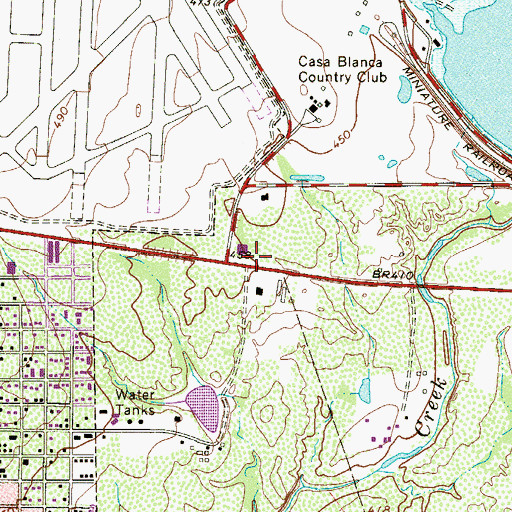 Topographic Map of Iglesia Bautista - Nueva Vida Church, TX