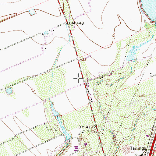 Topographic Map of Mines Road Baptist Church, TX