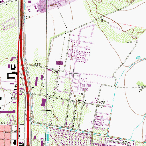 Topographic Map of Saint John Neumann Catholic Church, TX