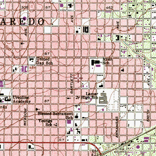 Topographic Map of Episcopal Christ Church, TX