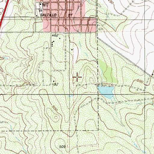 Topographic Map of Seventh Day Adventist Church, TX