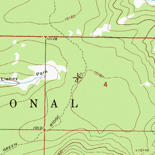 Topographic Map of Green Ridge Trail, CO