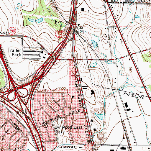 Topographic Map of Primera Iglesia Asamblea de Dios Church, TX