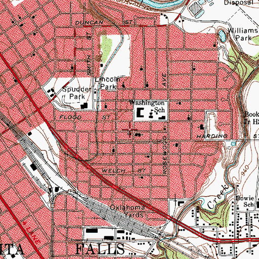 Topographic Map of Antioch Baptist Church, TX