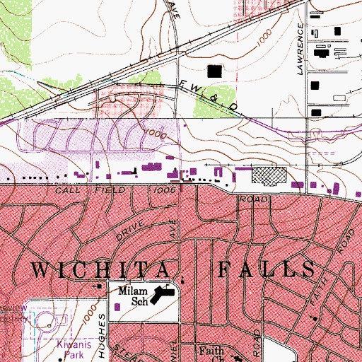 Topographic Map of Barnett Road Baptist Church, TX